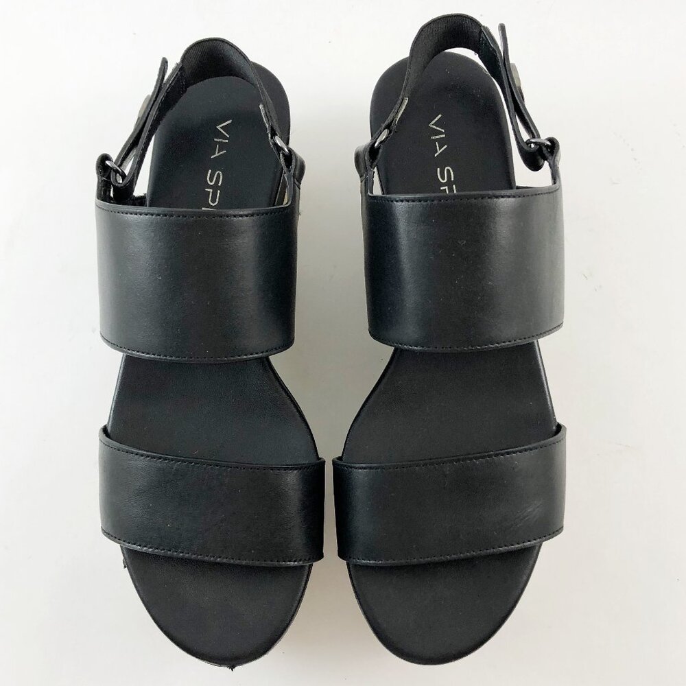 VIA SPIGA Neza Platform Leather Sporty Strappy Sandals 6.5 US/36.5 EU - Picture 3 of 12